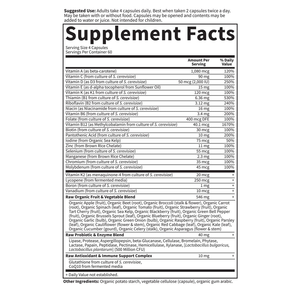 Garden of Life Vitamin Code 50 and Wiser Men's Capsules, 240 Count