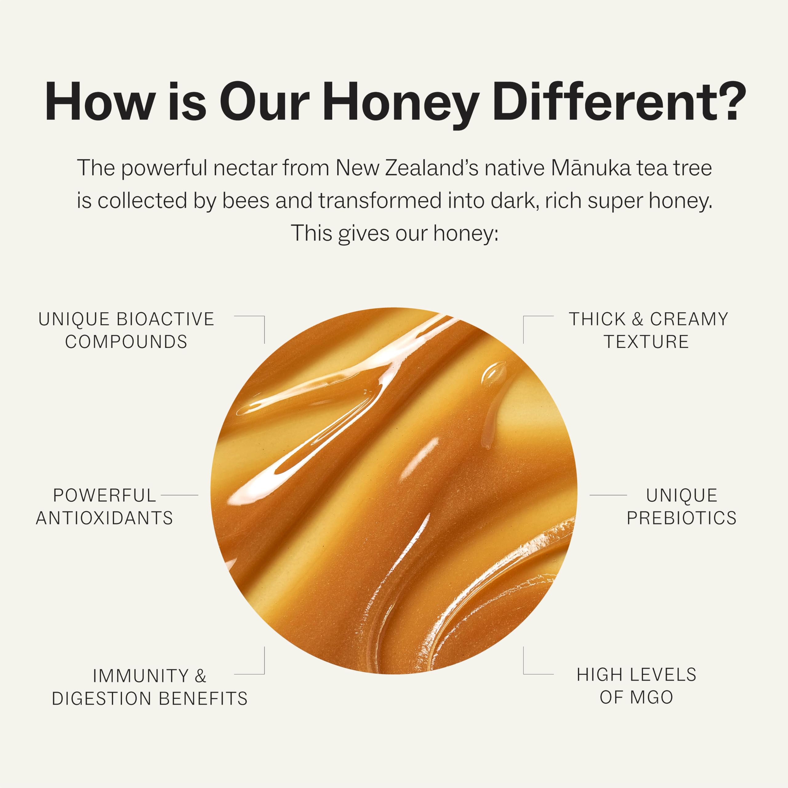 Manukora Raw Manuka Honey 50+ MGO, Case of 6, 1.1 Lb