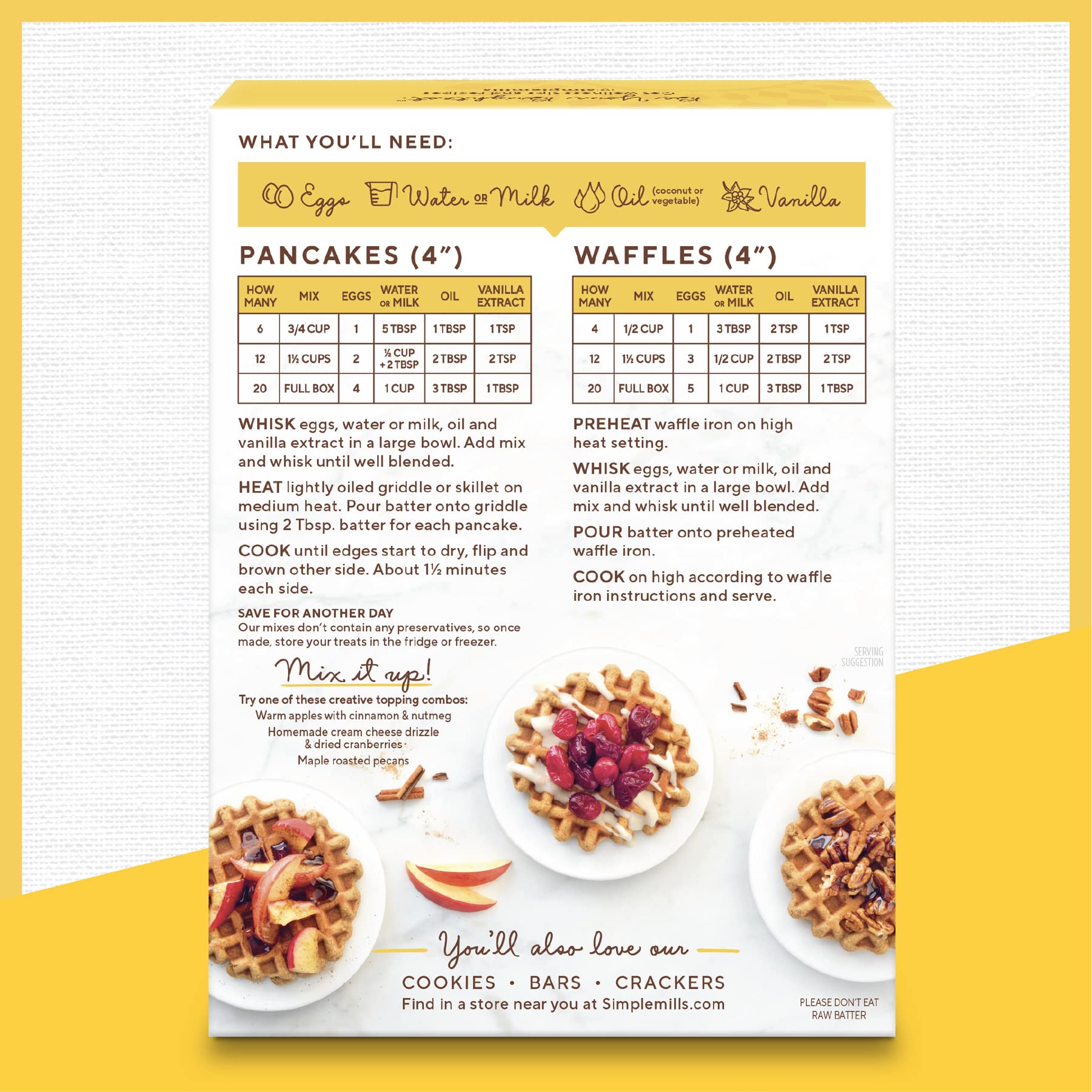 Simple Mills Pumpkin Almond Flour Pancake and Waffle Mix, Case of 6, 10.7 oz