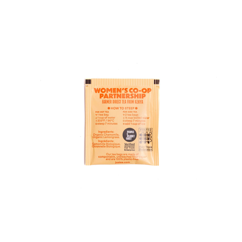 JusTea Sunset Chamomile Tea, Case of 6, 16 Count Boxes