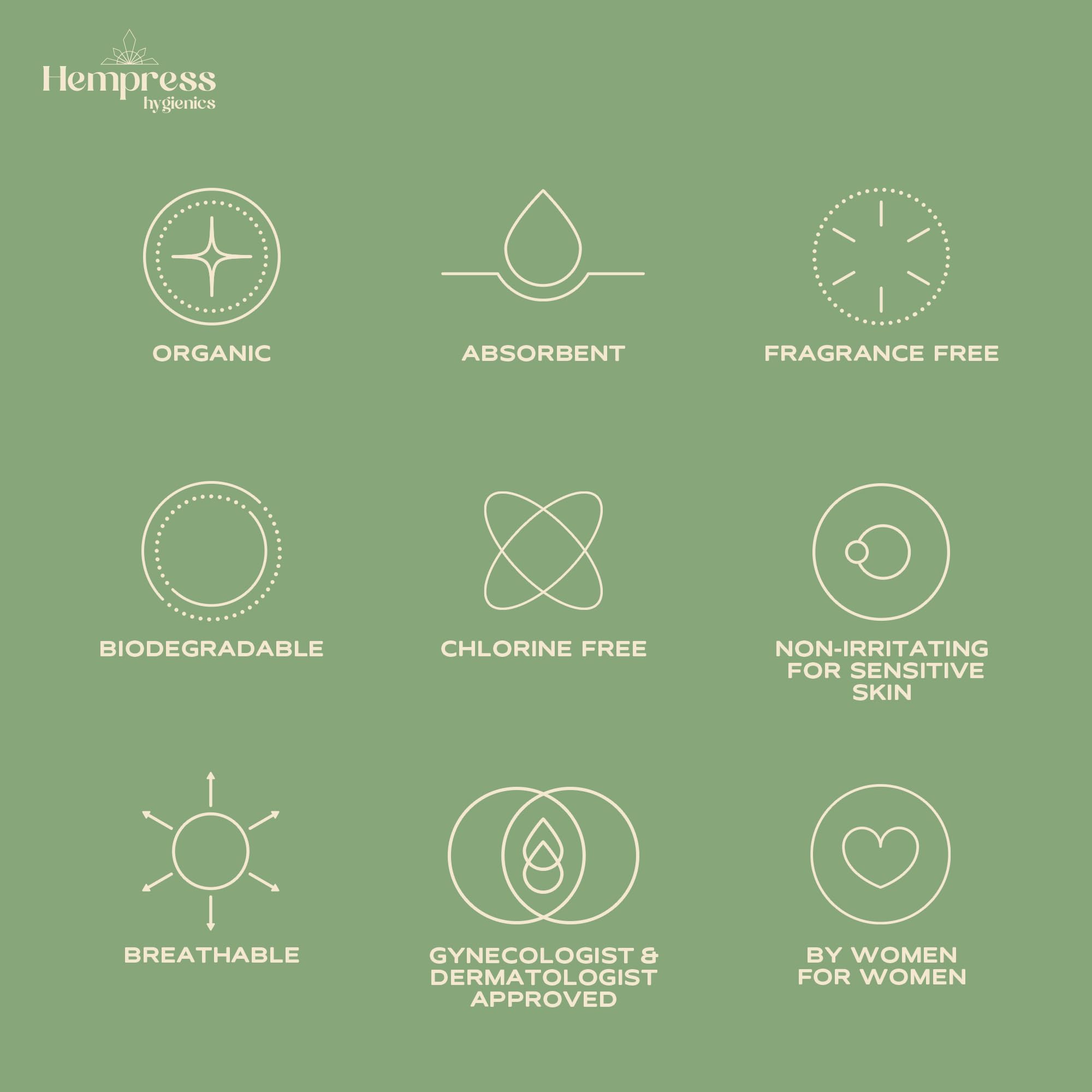 Hempress Hygienics Hemp Rounds, 90 Count
