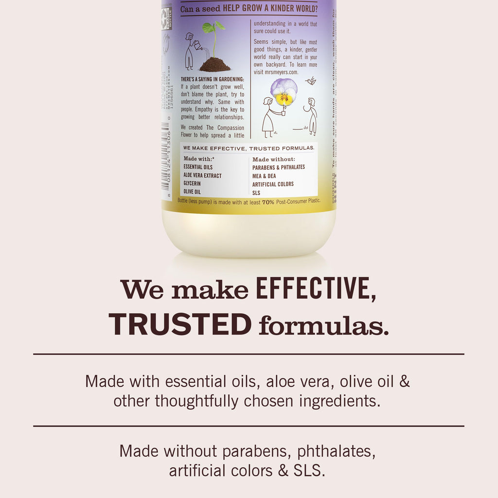Mrs. Meyer's Clean Day Compassion Flower Liquid Hand Soap, Case of 6, 12.5 Fl Oz