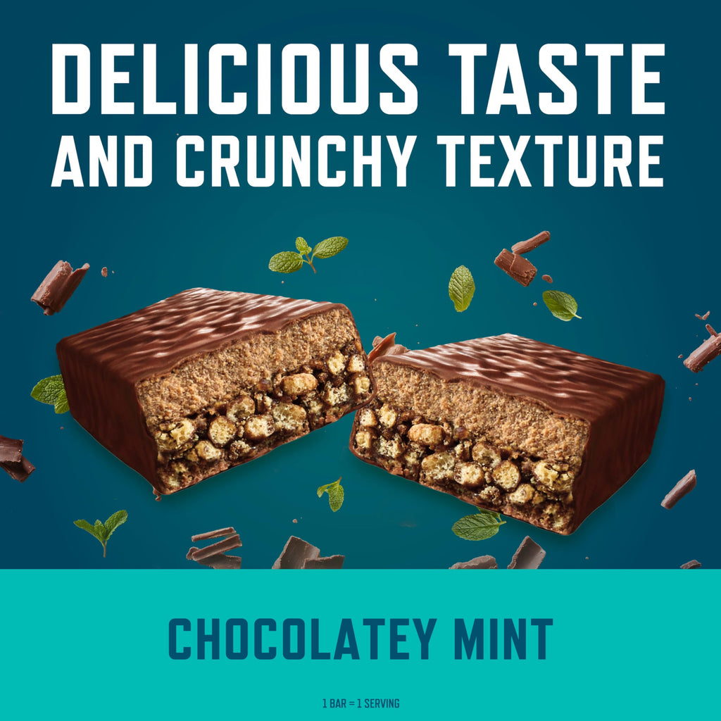 CLIF Builders Chocolate Mint Protein Bars, Case of 6 Multipacks, 6 Count, 2.4 Ounce Bars