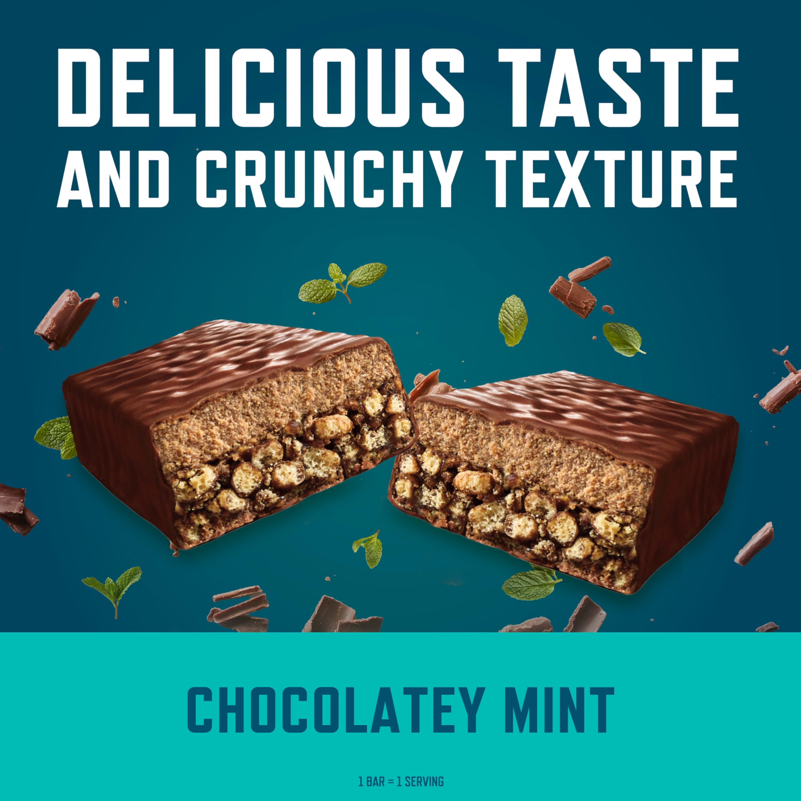 CLIF Builders Chocolate Mint Protein Bars, Case of 6 Multipacks, 6 Count, 2.4 Ounce Bars