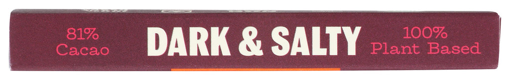 TCHO Organic Dark and Salty Chocolate Bar, Case of 10, 2.1 Ounce