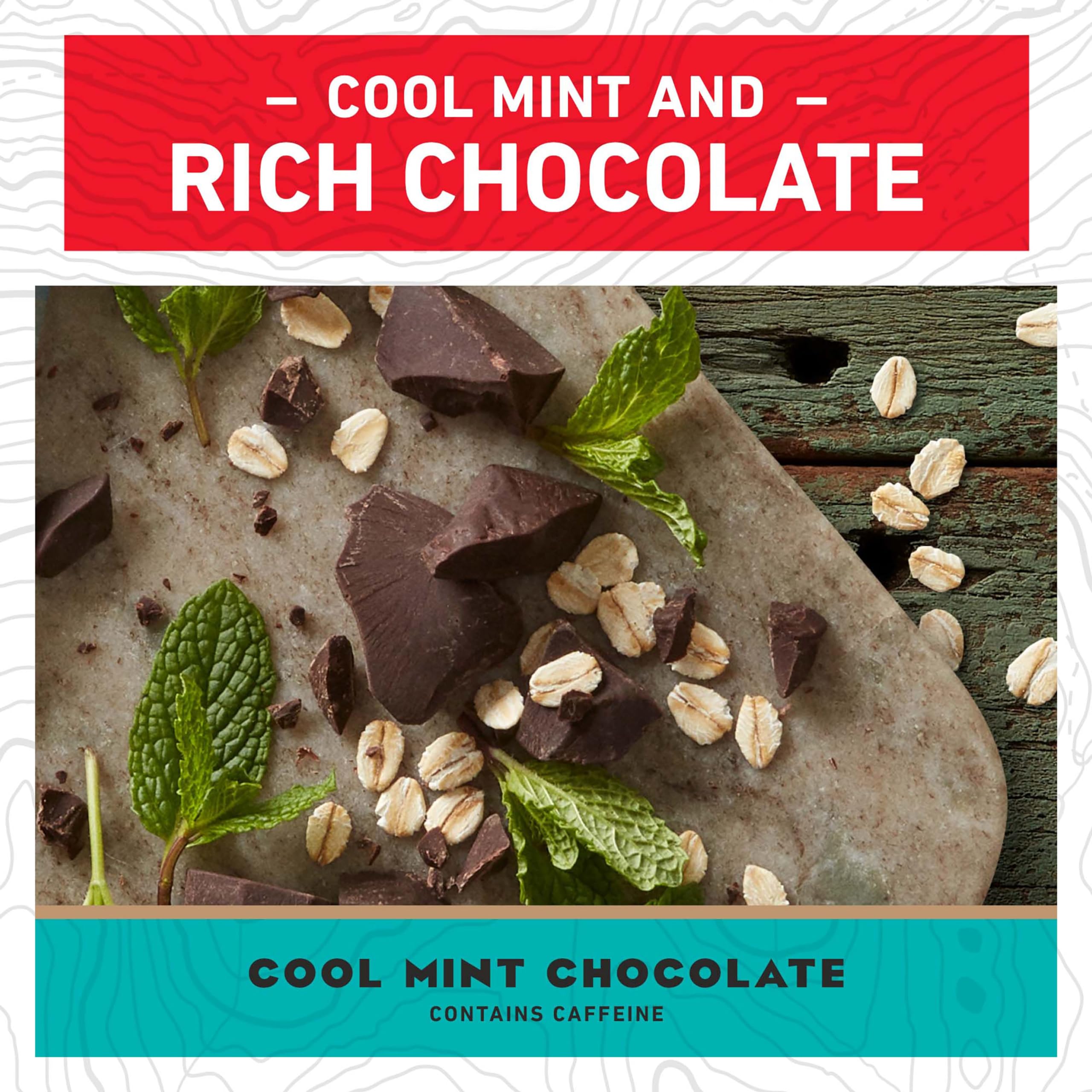 CLIF BAR Organic Cool Mint Chocolate Energy Bars with Caffeine, Case of 6, 5 Count, 2.4 Ounce