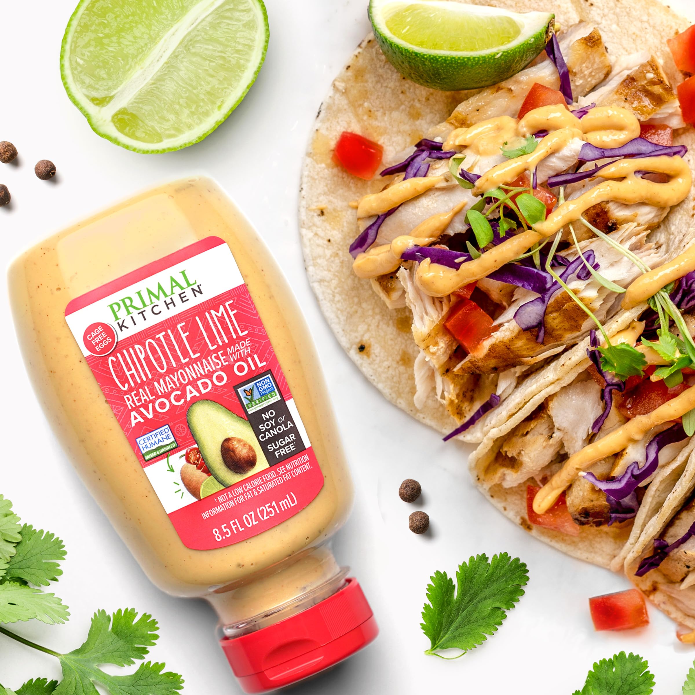 Primal Kitchen Chipotle Lime Avocado Oil Mayo, Case of 6, 8.5 Oz Bottles
