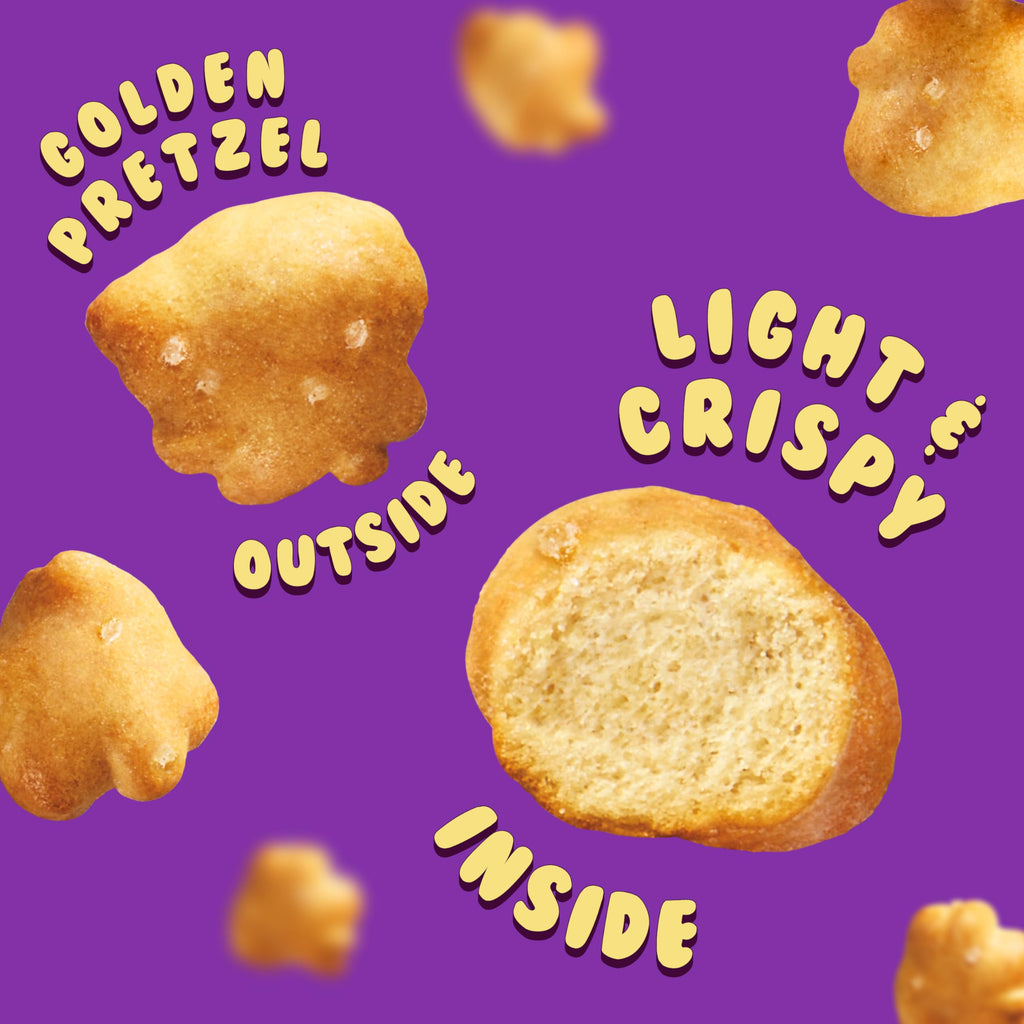 Snack Factory Pop'ums White Cheddar Pretzel Snacks, Case of 12, 9 oz