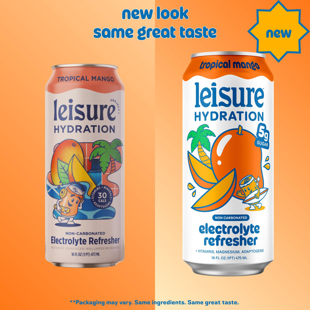 Leisure Project Tropical Mango Electrolyte Water, Case of 12, 16 fl oz