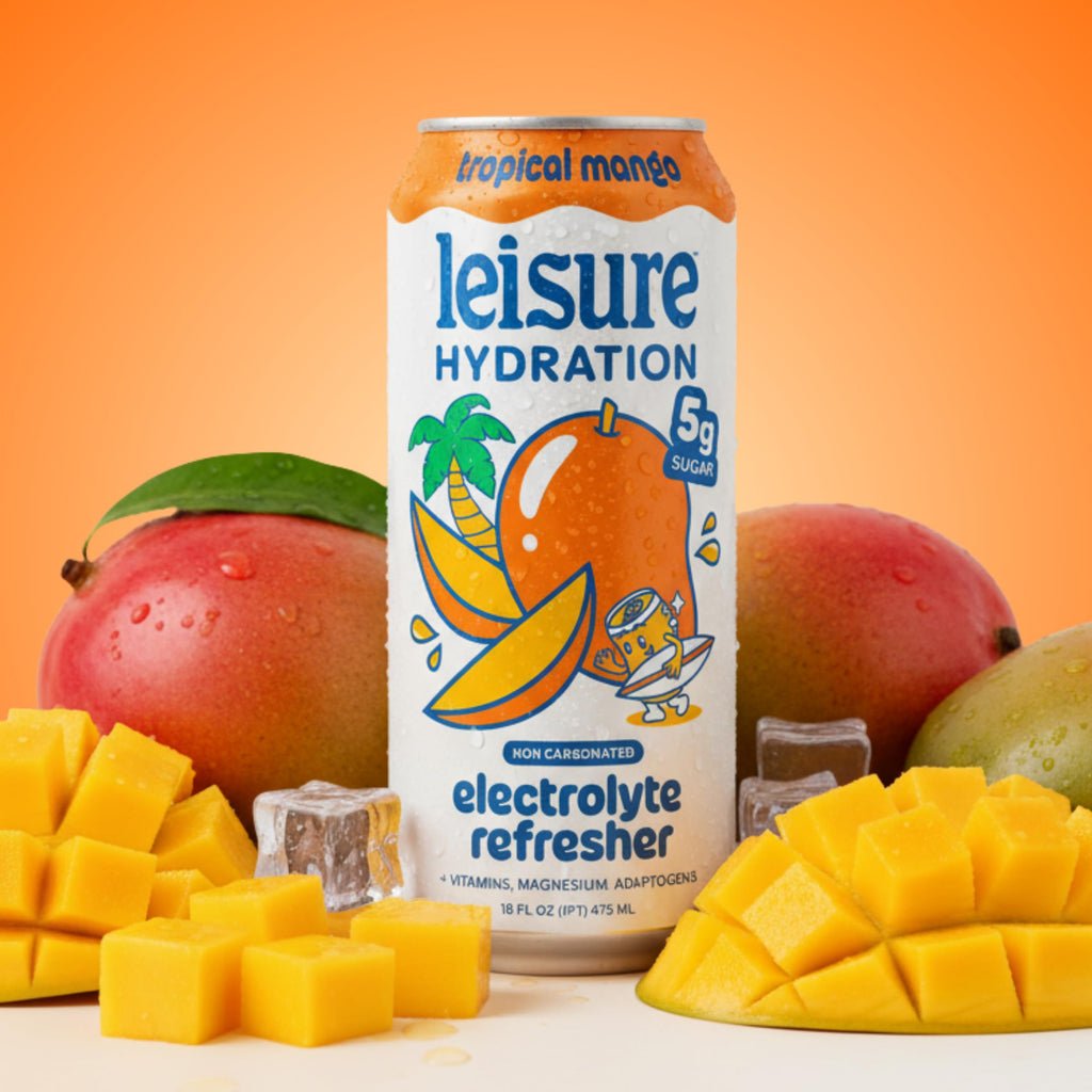 Leisure Project Tropical Mango Electrolyte Water, Case of 12, 16 fl oz