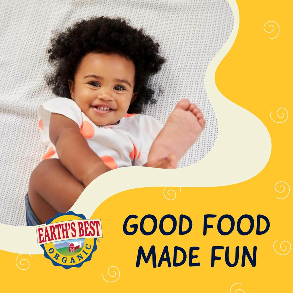 Earth's Best Organic Stage 2 Apple Sweet Potato Baby Food Puree, 3.5 Ounce Pouches, Case of 12
