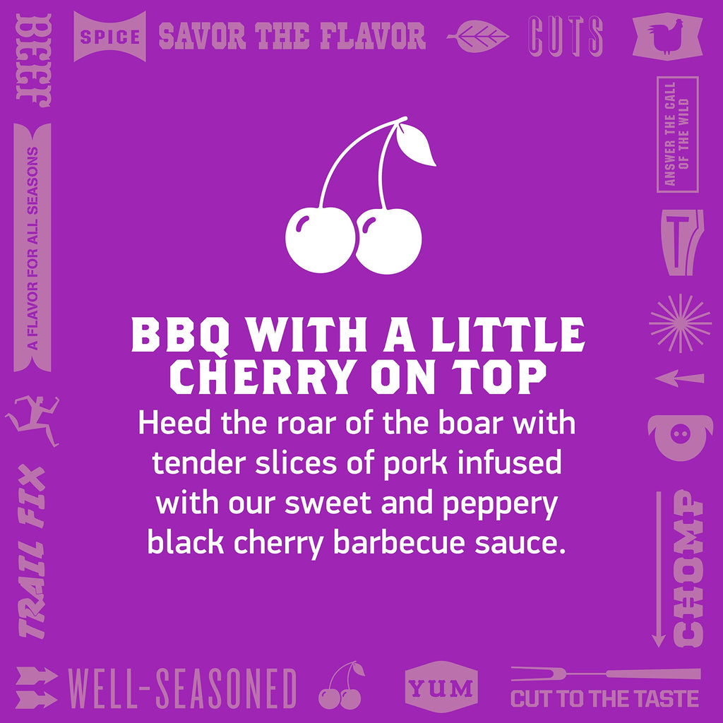 Krave Black Cherry Barbecue Pork Cuts, Case of 8, 2.5 Ounce Bags