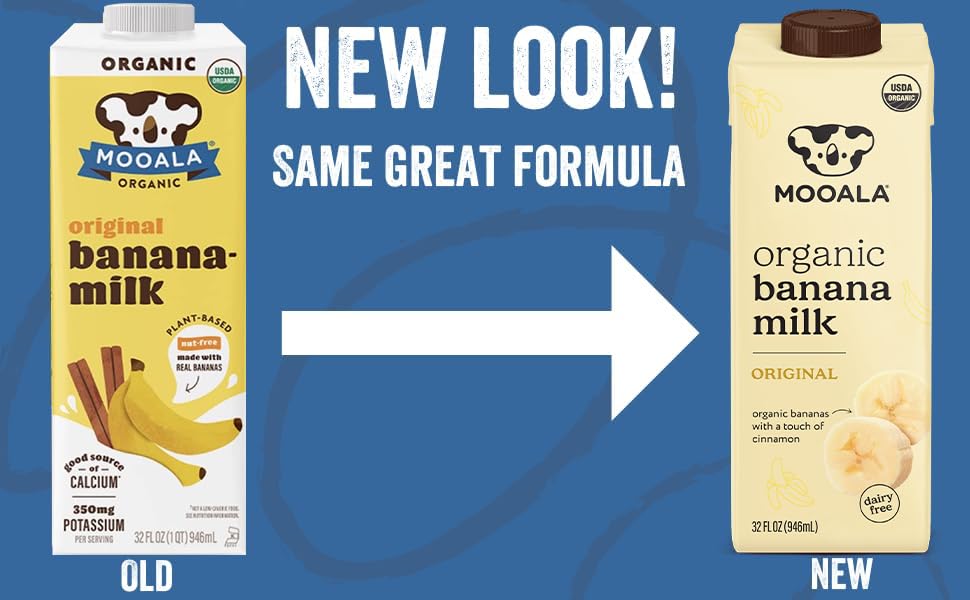 Mooala Organic Original Banana Milk, Case of 6, 32 Fluid Ounce