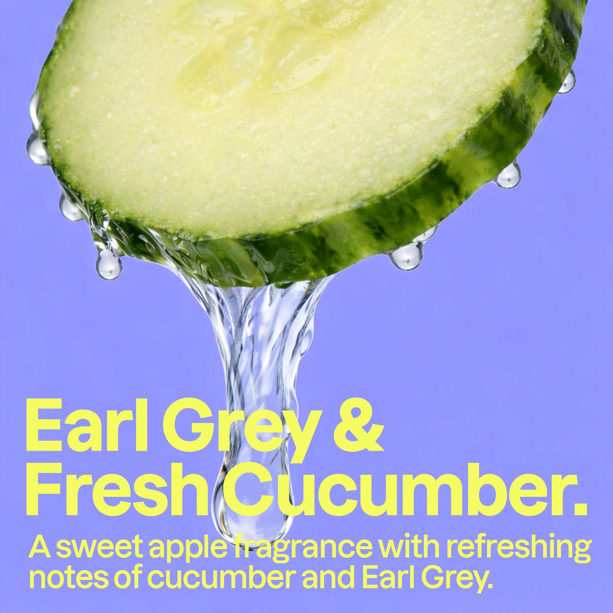 ATTITUDE Super Leaves Earl Grey and Fresh Cucumber Shower Gel, Case of 6, 16 fl oz