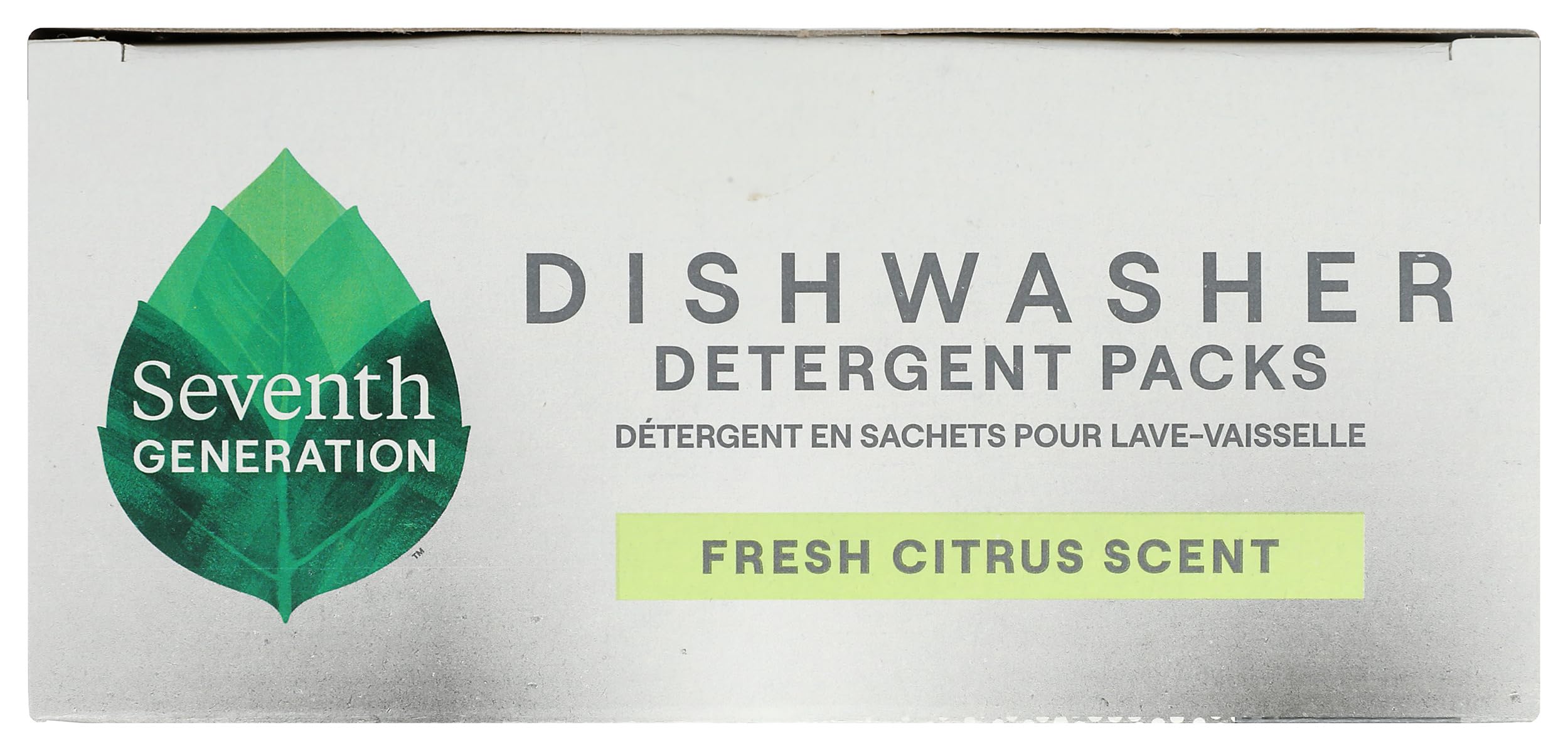 Seventh Generation Power+ Fresh Citrus Dishwasher Detergent Packs, Case of 6, 15 Count Packs