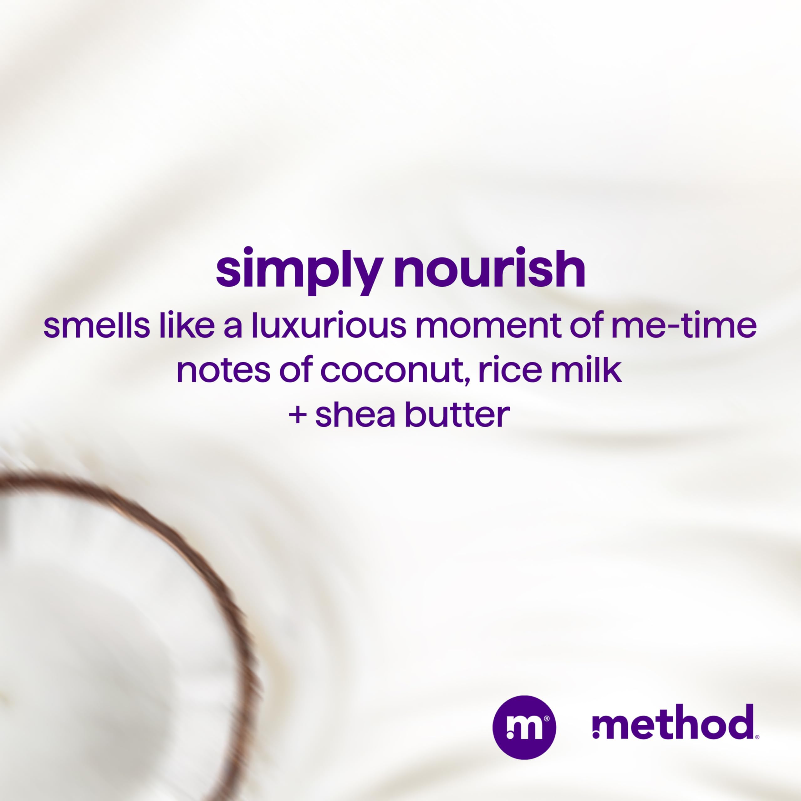 Method Simply Nourish Moisturizing Shampoo, Case of 6, 14 Fluid Ounce Bottles