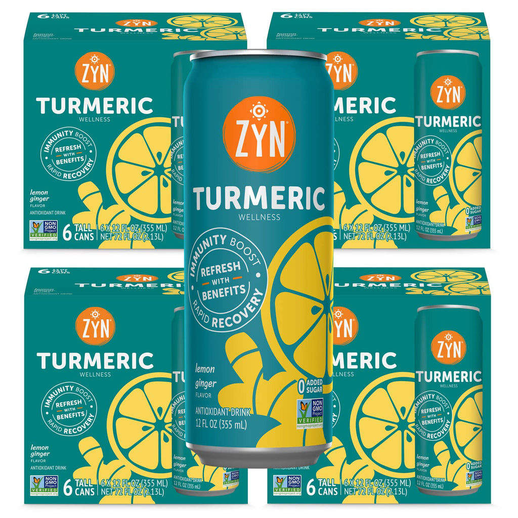 Zyn Immunity Recovery Lemon Ginger Drink, Case of 6, 12 Fluid Ounces Each
