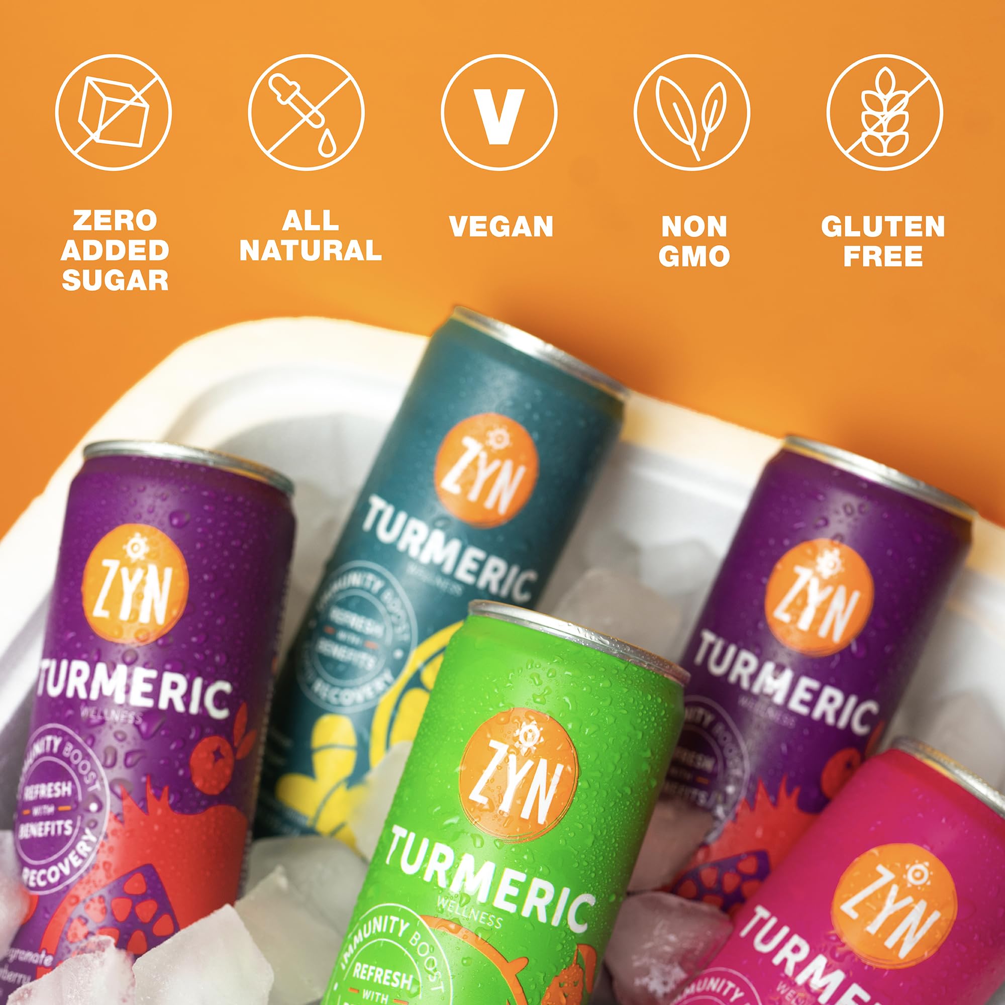 Zyn Immunity Recovery Lemon Ginger Drink, Case of 6, 12 Fluid Ounces Each