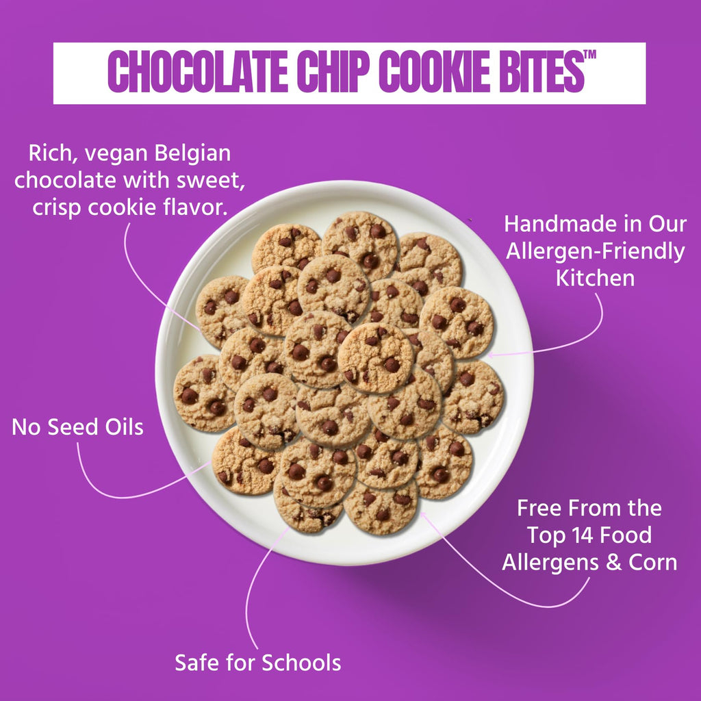 Every Body Eat Chocolate Chip Cookie Bites, Case of 6, 5 Ounce Bags