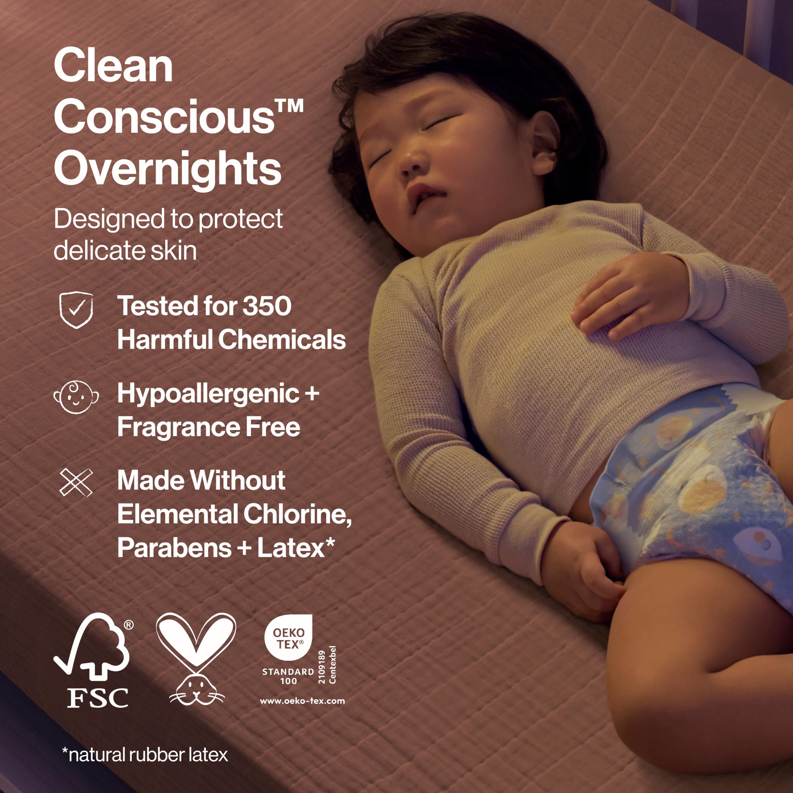 The Honest Company Overnight Cloud Diapers Size 6, 34 Count