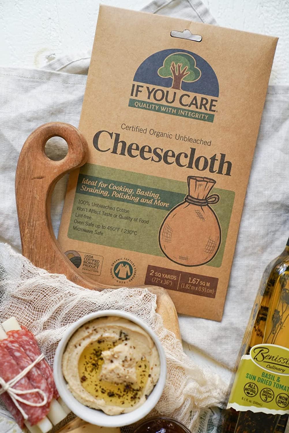 If You Care Certified Organic Unbleached Cheesecloth, Case of 12, 2 Yards