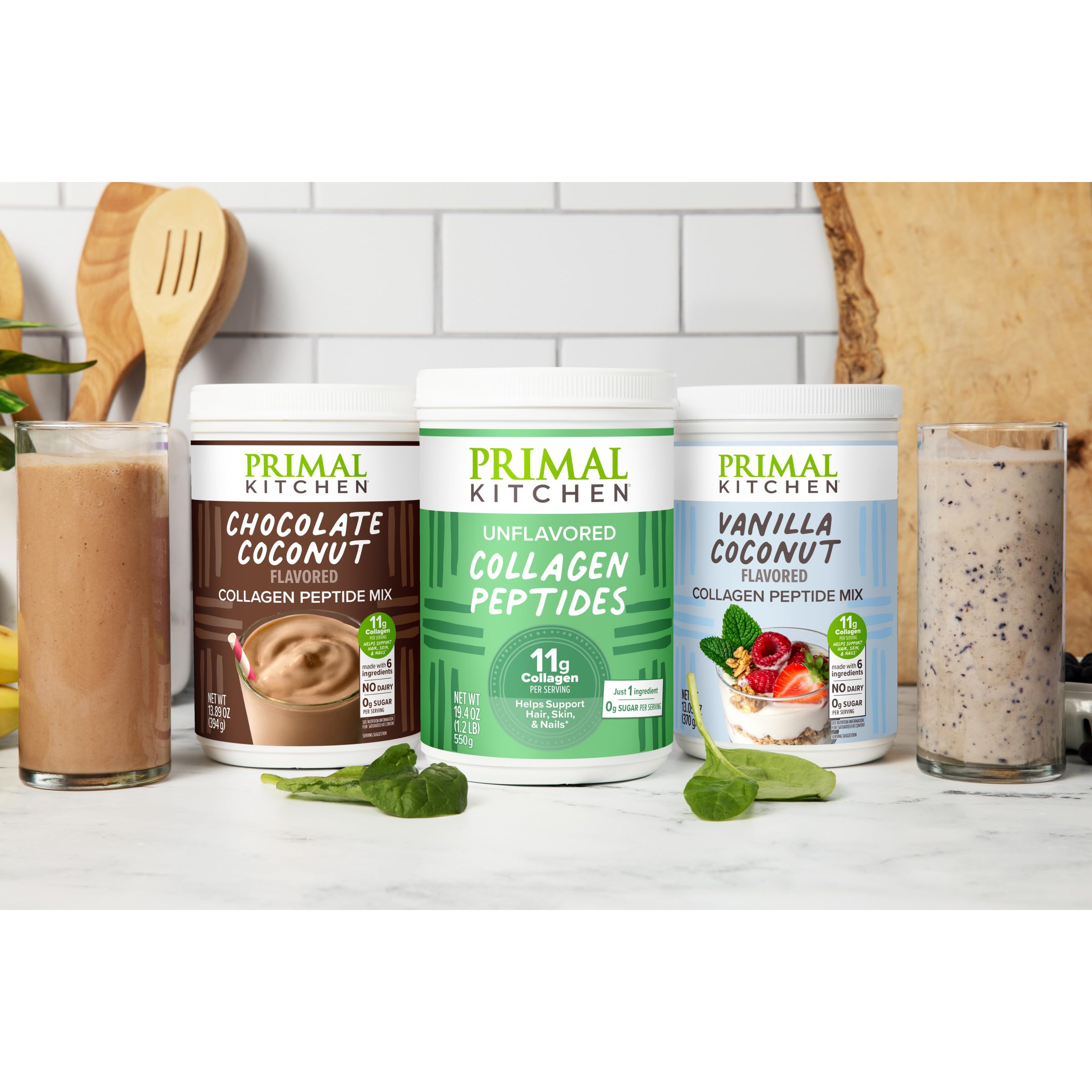 Primal Kitchen Chocolate Coconut Collagen Drink Mix, 15 Ounce
