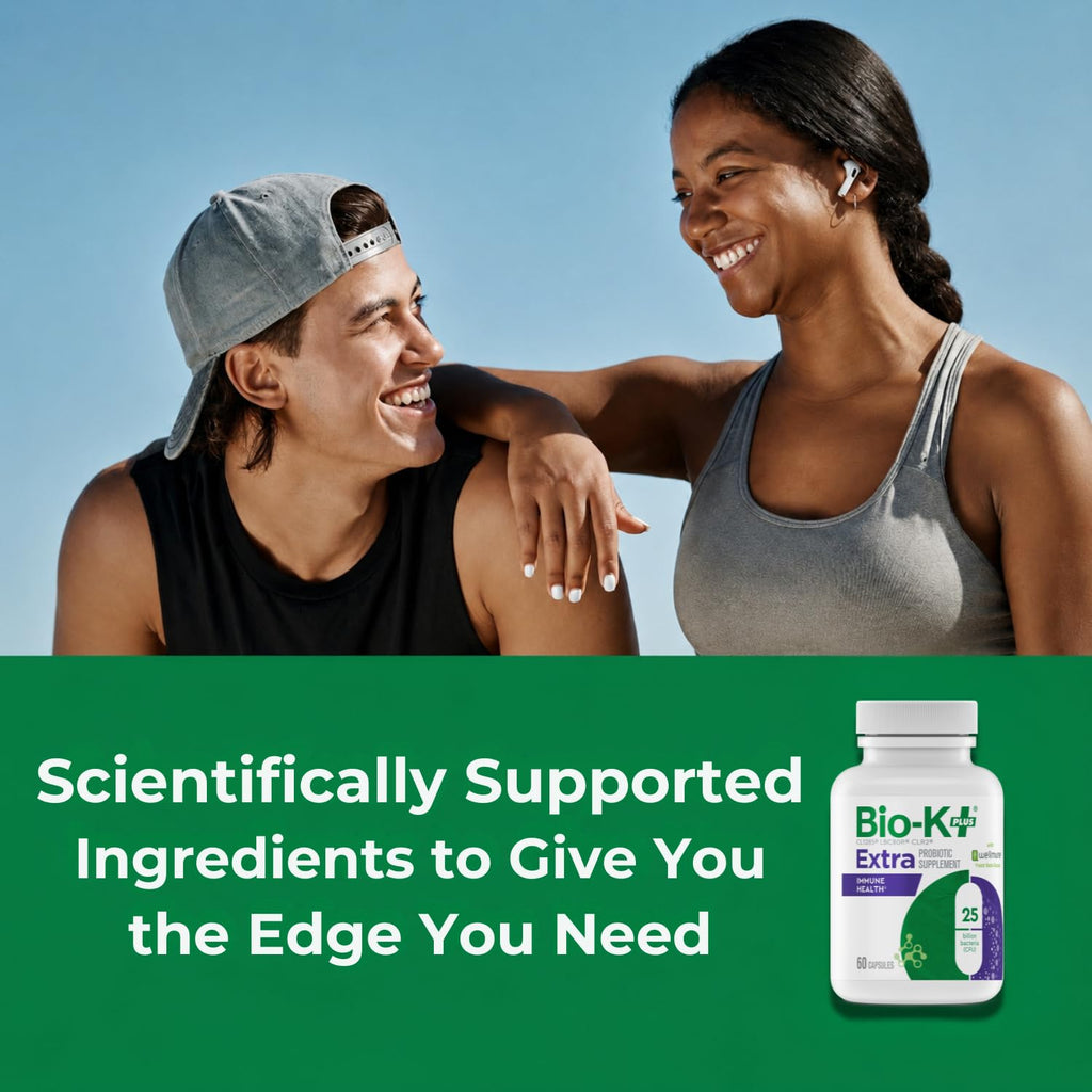 Bio-K+ Extra Probiotic Immune Health Supplement, 60 Capsules