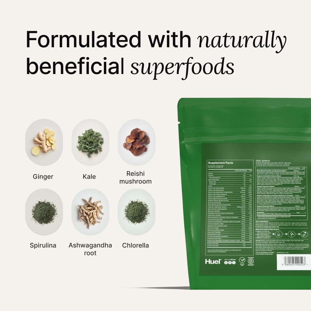 Huel Daily Greens Original Supplement, 9 Ounces