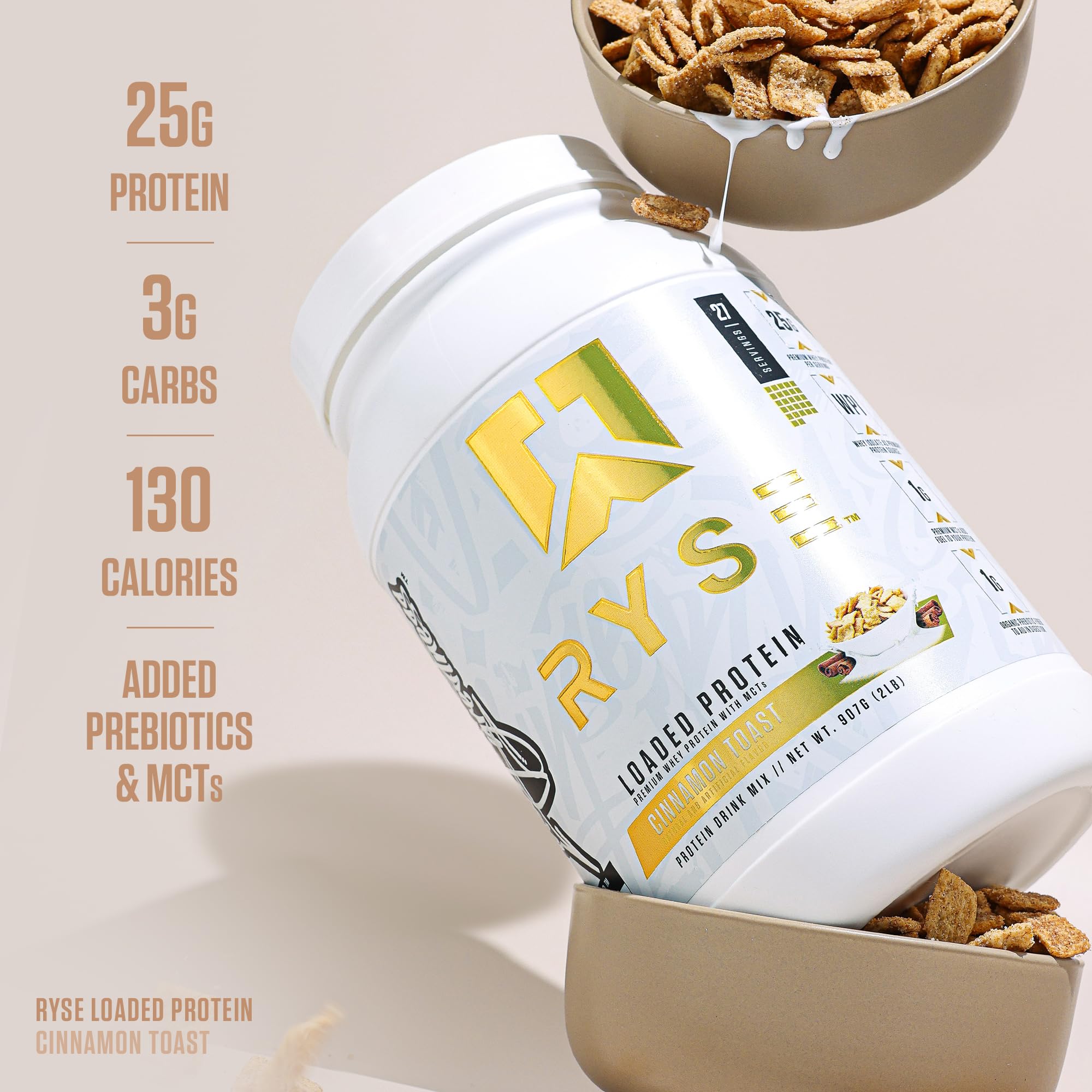 RYSE Cinnamon Toast Core Protein Powder, 1.5 Lb Tub