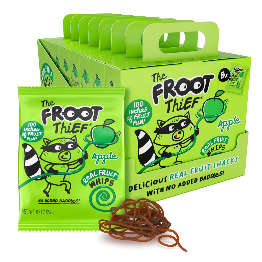 Froot Thief Apple Fruit Whips, 5 Count Packs, Case of 8