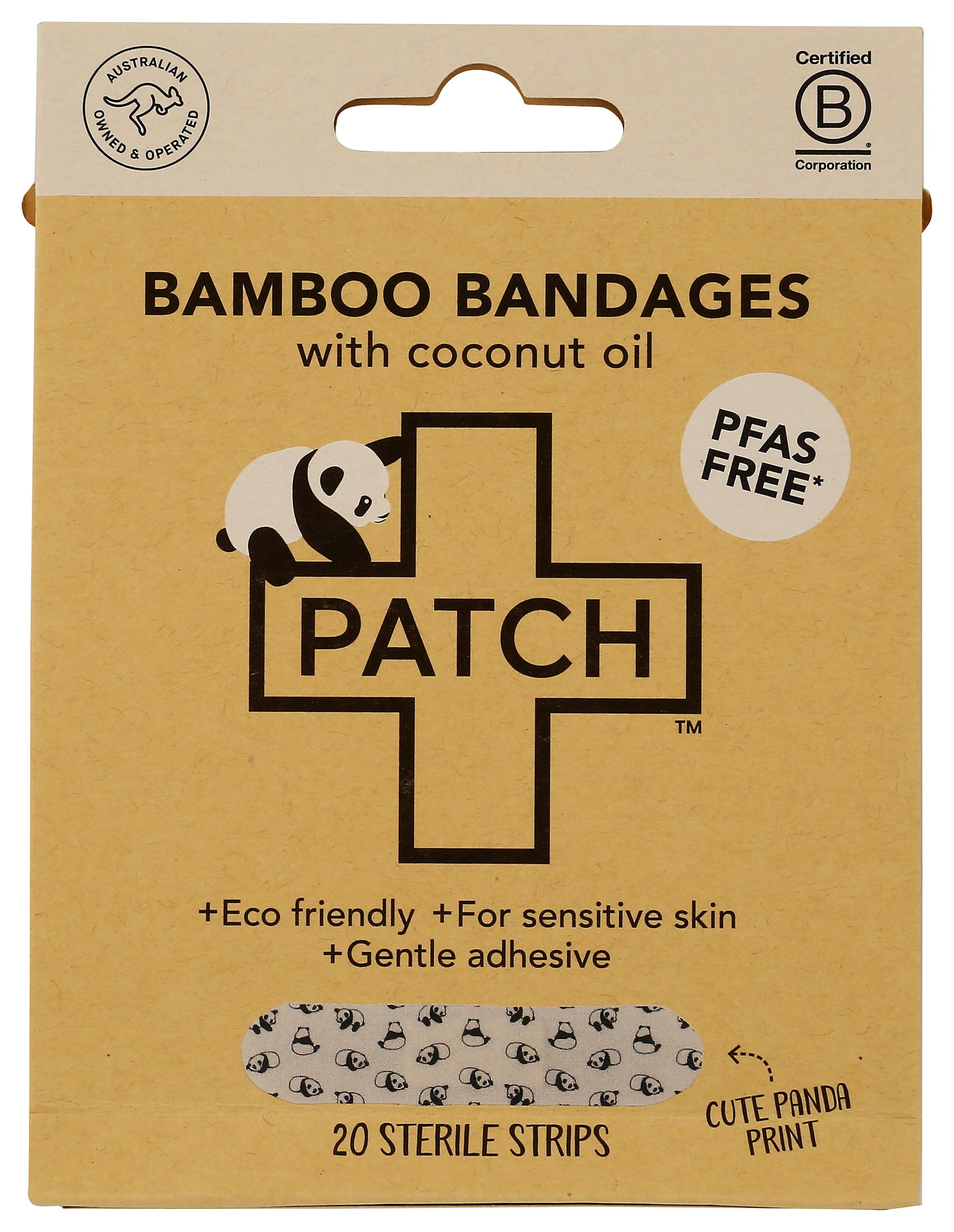 Patch Kids Coconut Bamboo Bandages, Case of 5, 20 Count Boxes