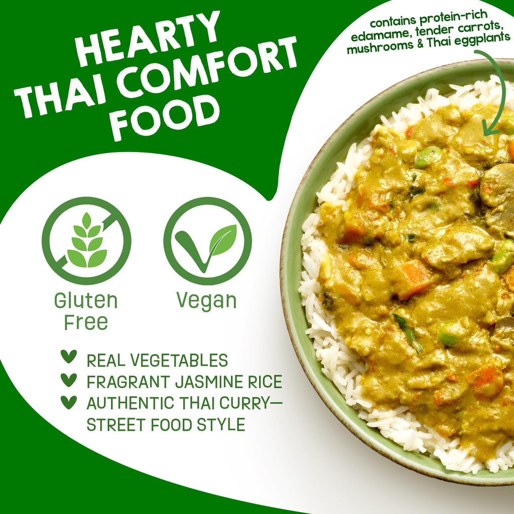 Silo Street Food Thai Green Curry with Jasmine Rice, Case of 9, 10.48 oz