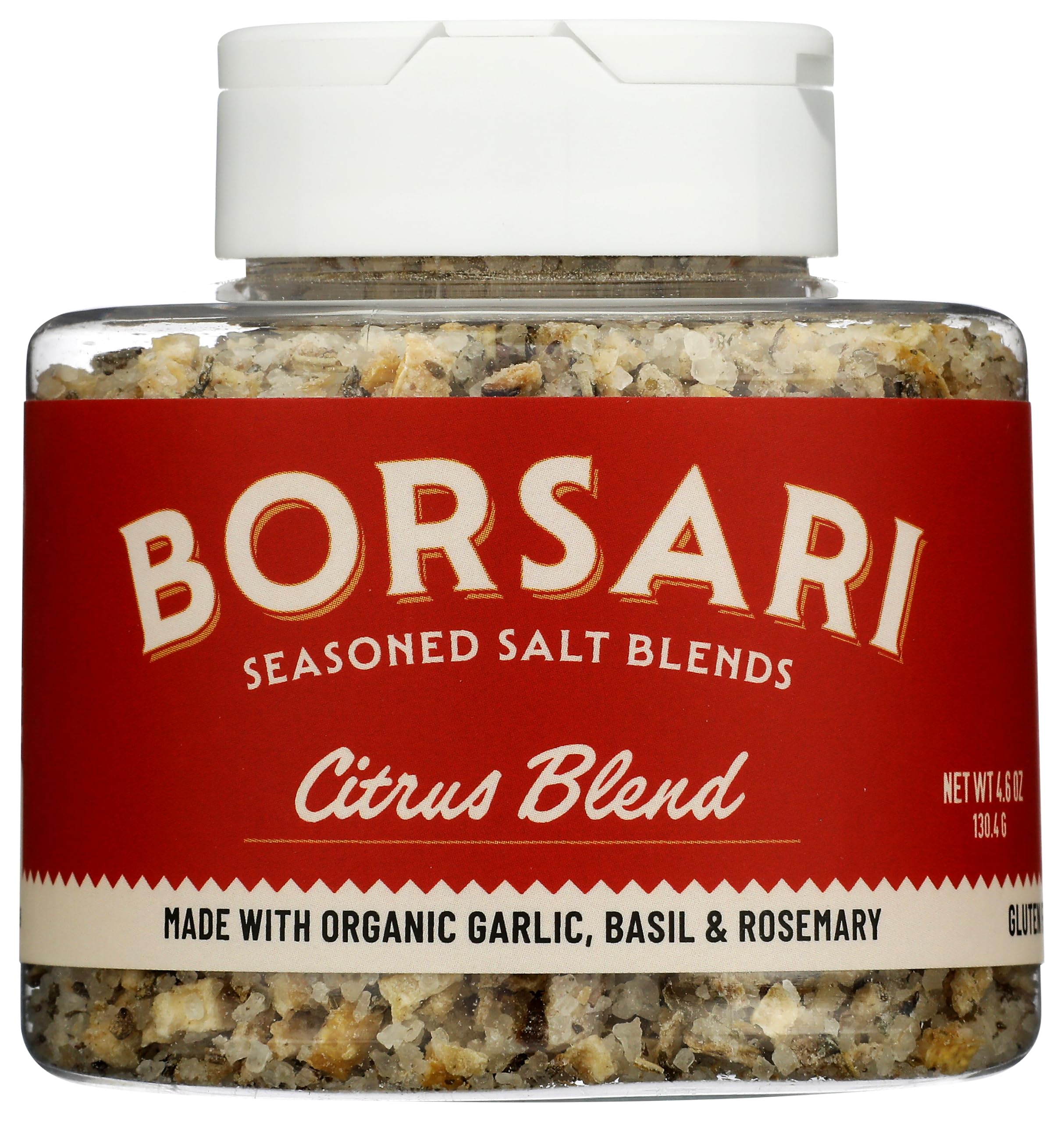 Borsari Organic Citrus Blend Seasoning Salt, Case of 6, 4.6 oz