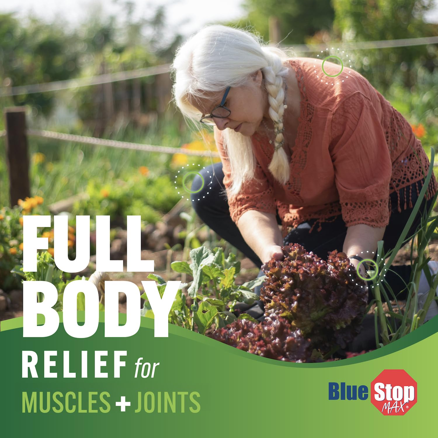 Blue Stop Max Muscle and Joint Relief Gel Pump Bottle, 8 fl oz