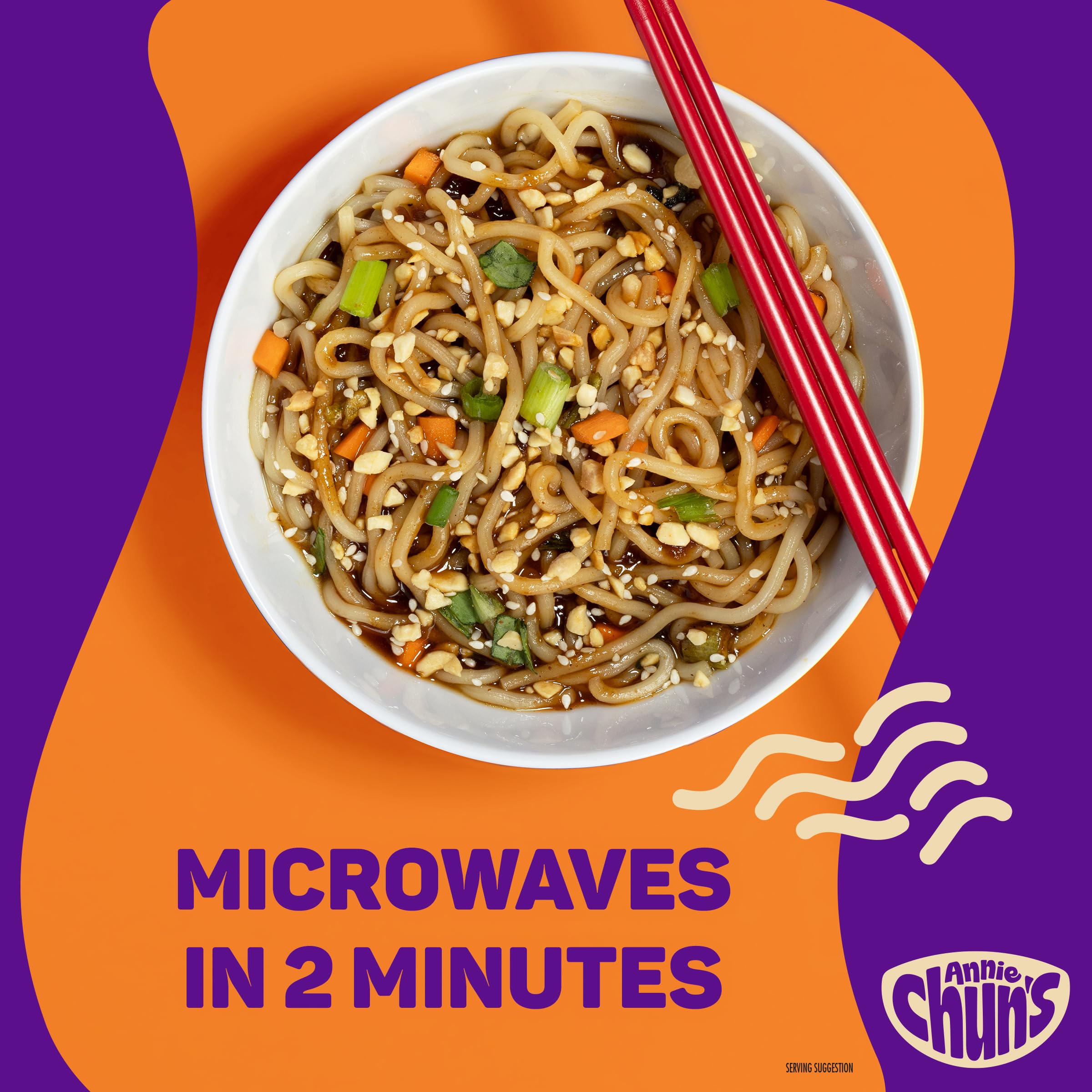 Annie Chun's Spicy Kung Pao Noodle Bowl, Case of 6, 8.73 oz Bowls