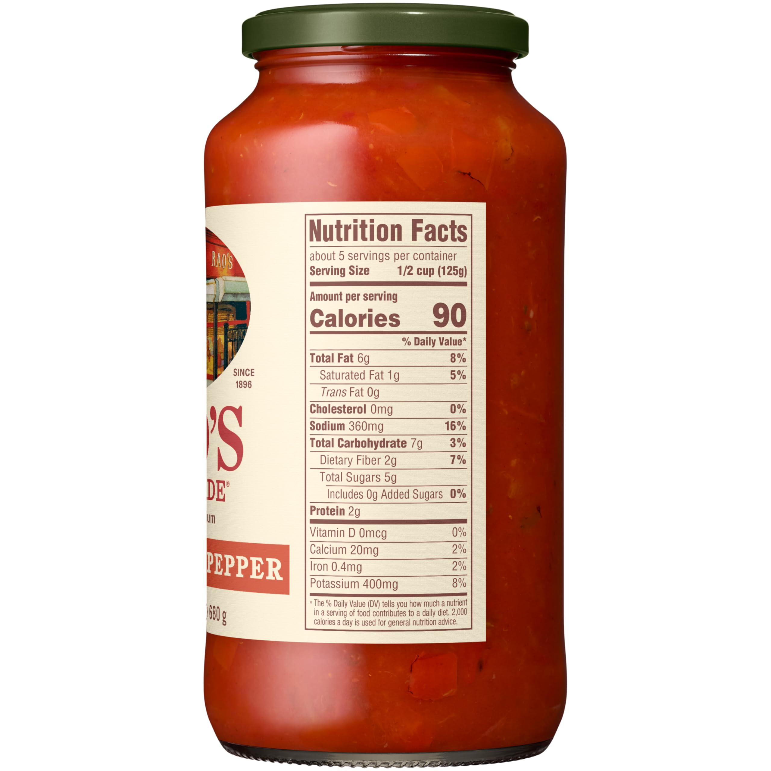 Rao's Homemade Roasted Red Pepper Pasta Sauce, Case of 12, 24 oz