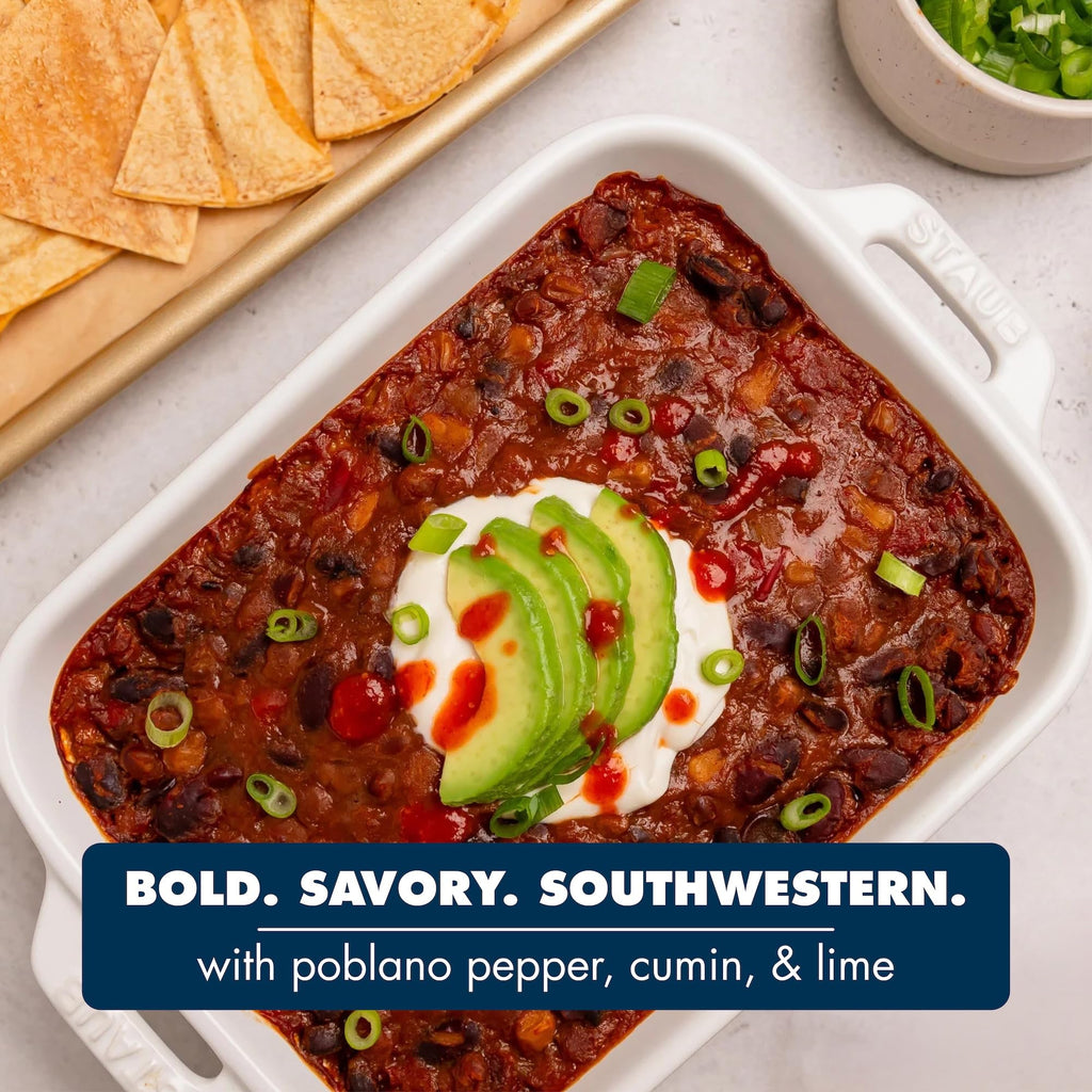 PLANTSTRONG Organic Black Bean Chili, Case of 6, 14.5 oz