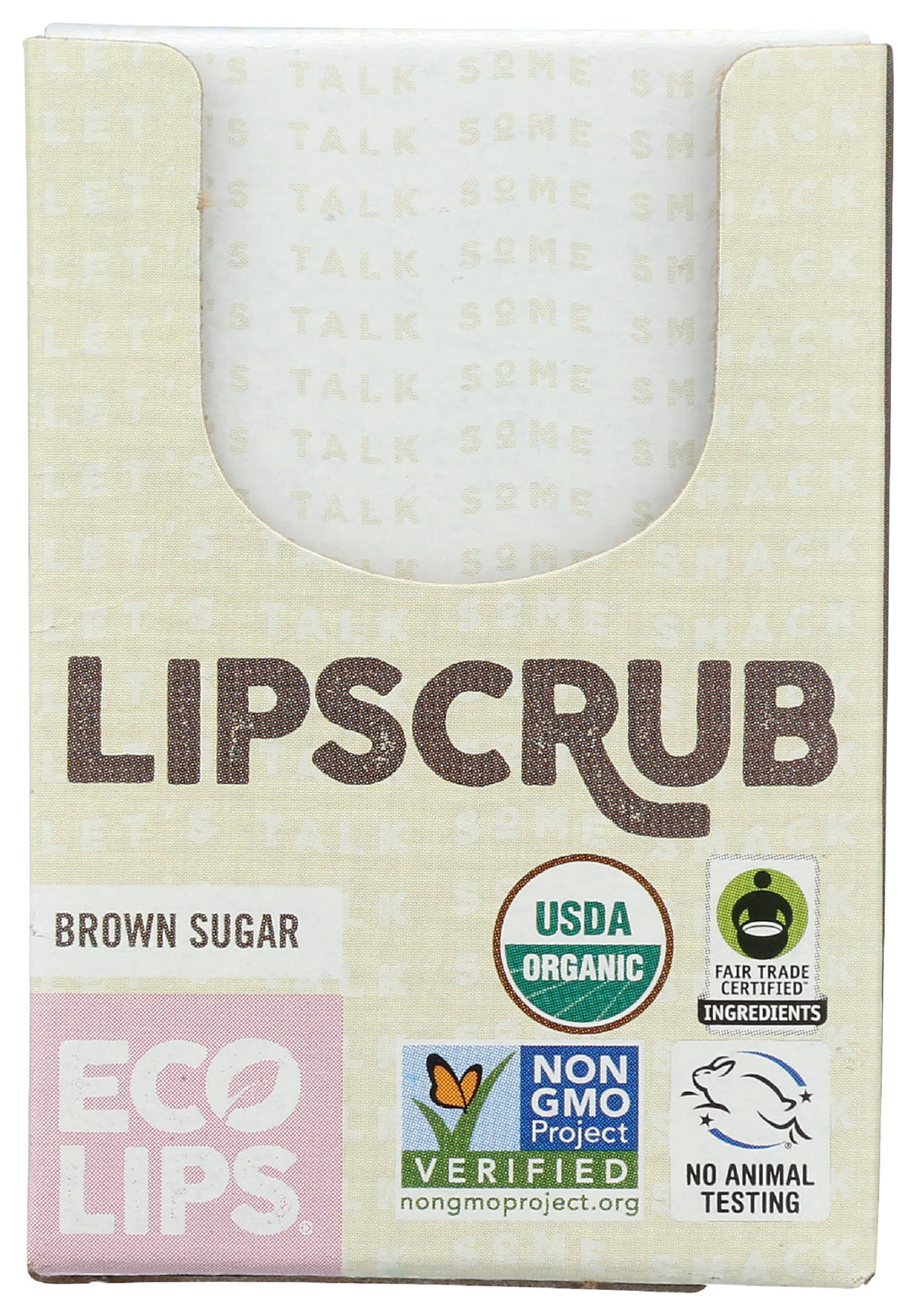 Eco Lips Organic Brown Sugar Lip Scrub, Case of 6, 0.5 oz