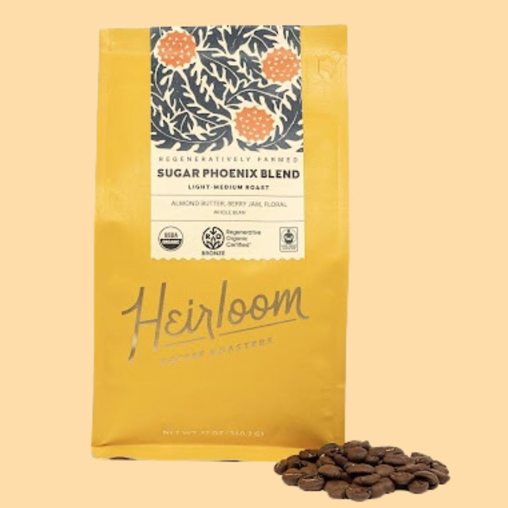 Heirloom Coffee Roasters Organic Sugar Phoenix Blend Coffee, Case of 6, 12 oz