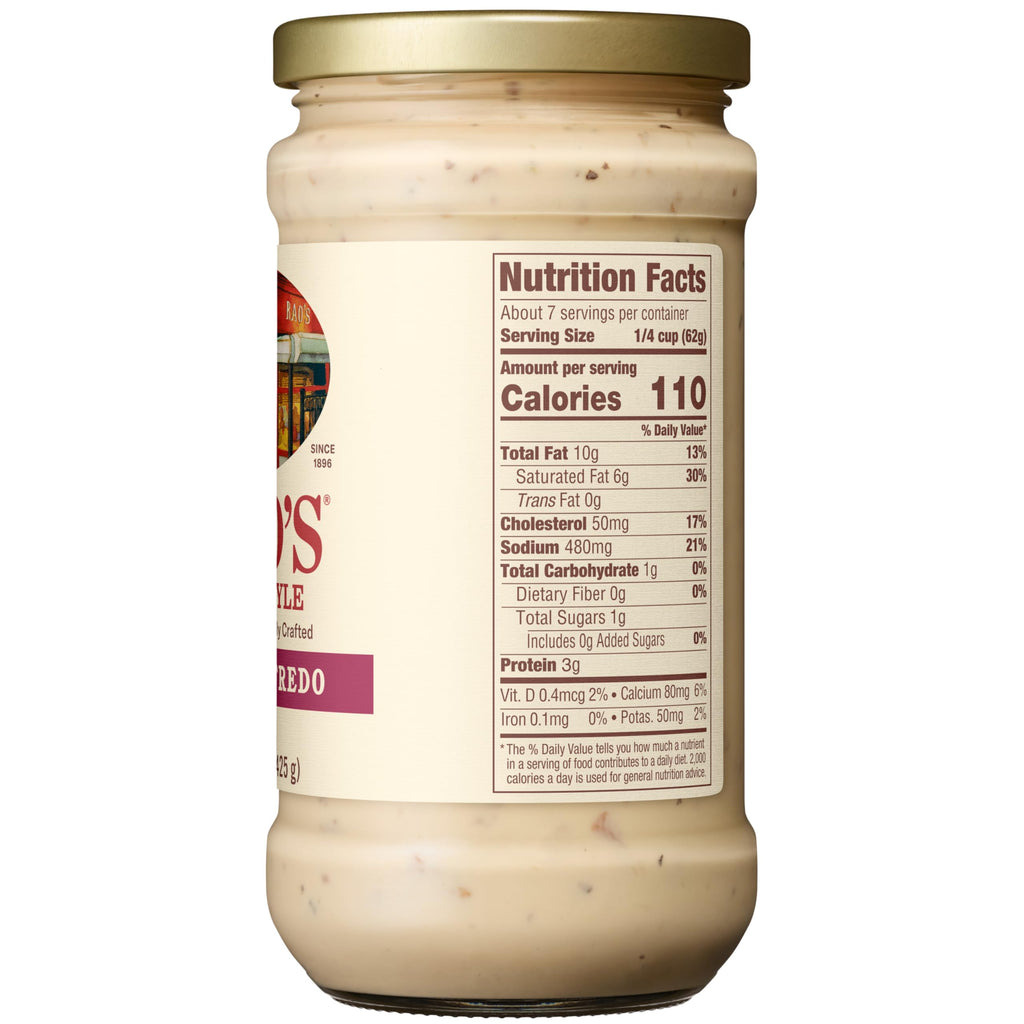 Rao's Homemade Bacon Alfredo Sauce, Case of 6, 15 oz Each