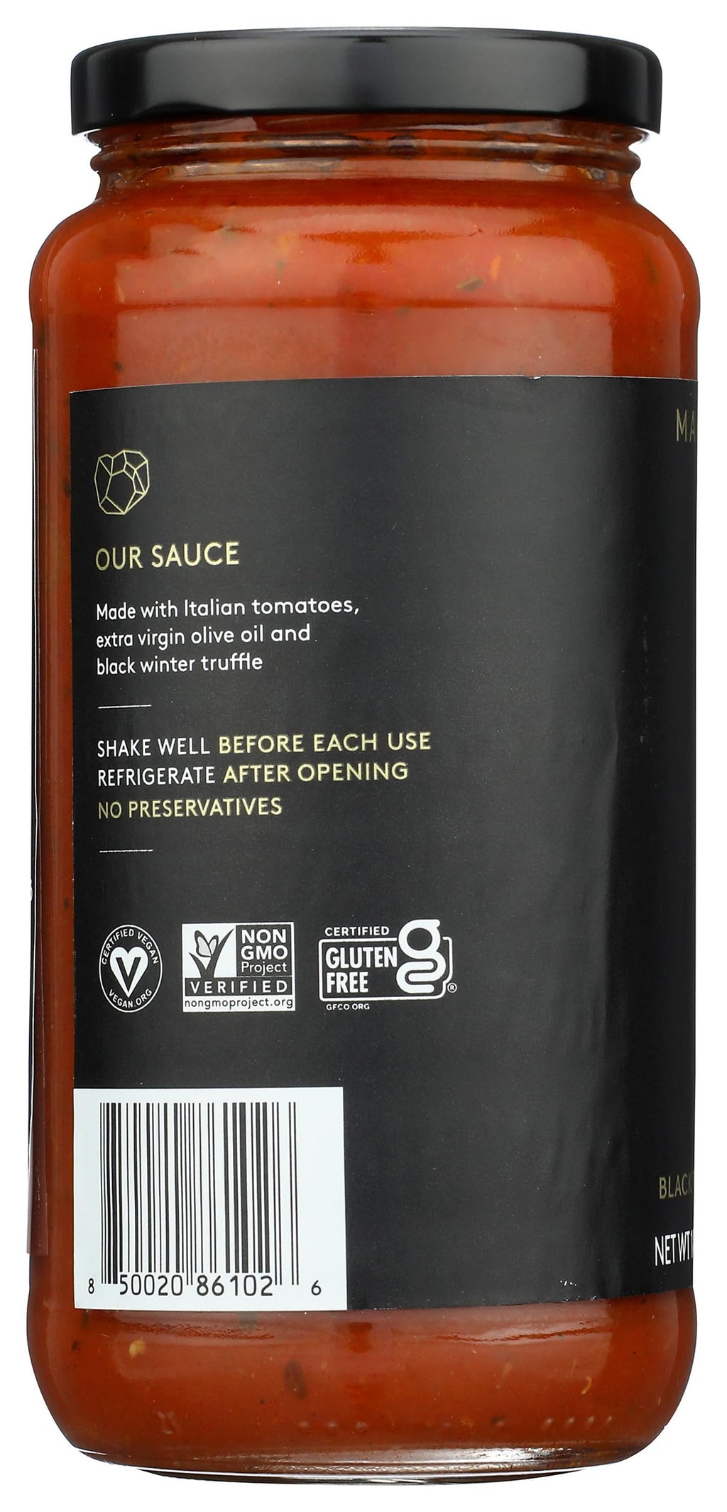TRUFF Black Truffle Marinara Sauce, Case of 6, 18 Ounce