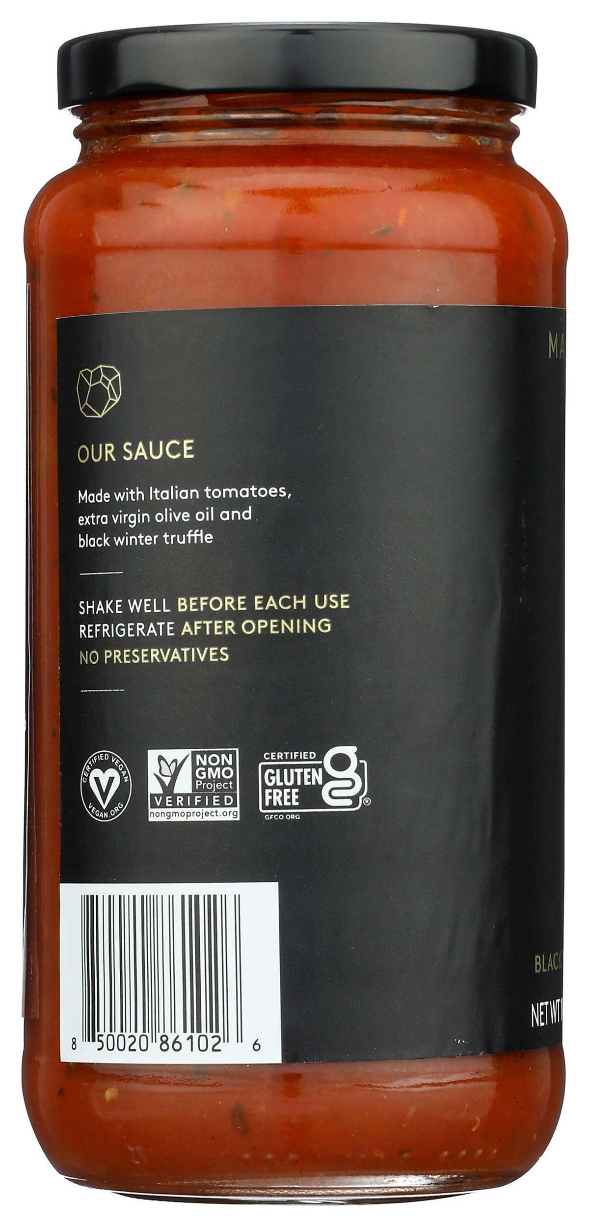 TRUFF Black Truffle Marinara Sauce, Case of 6, 18 Ounce