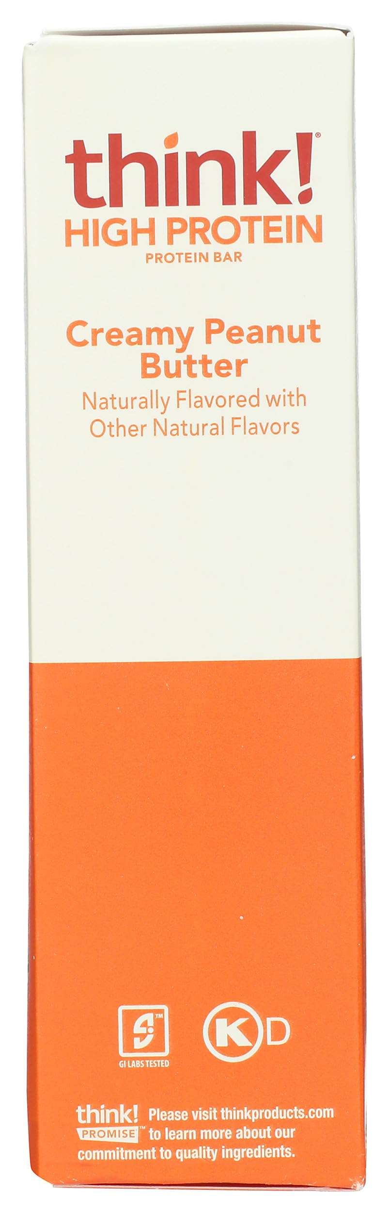 think! High Protein Creamy Peanut Butter Bars, Case of 6, 10.5 Ounce Boxes