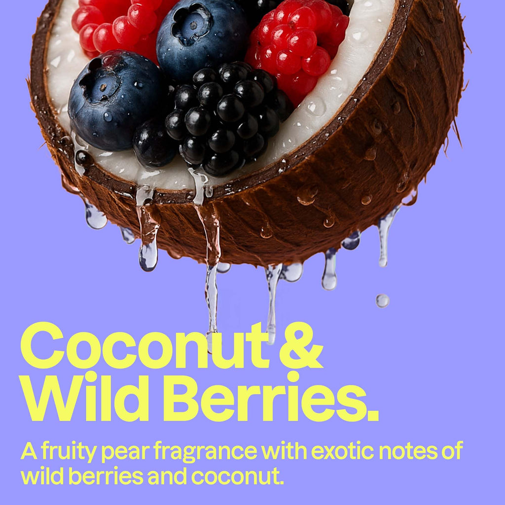Attitude Super Leaves Coconut Wild Berries Shower Gel, Case of 6, 16 Fl Oz