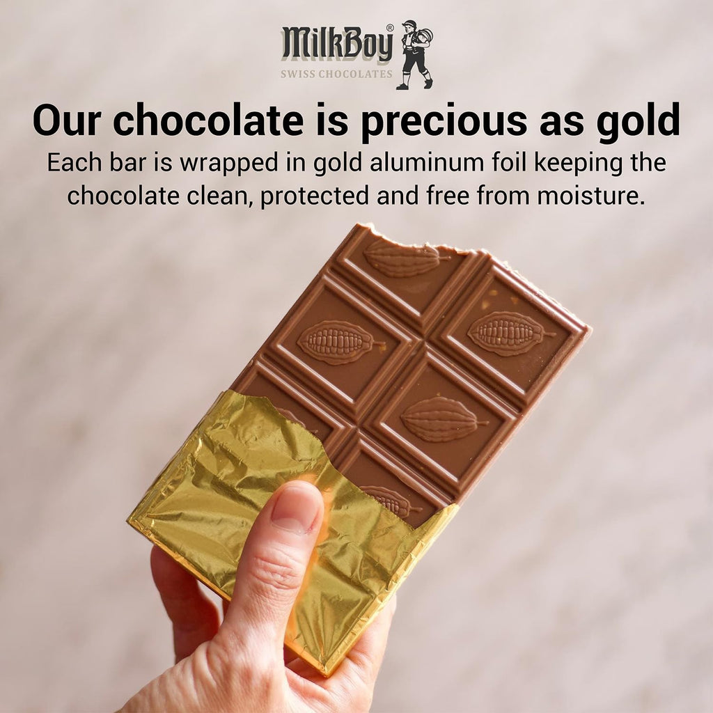 Milkboy Alpine Milk Chocolate Bar, Case of 10, 3 Ounce