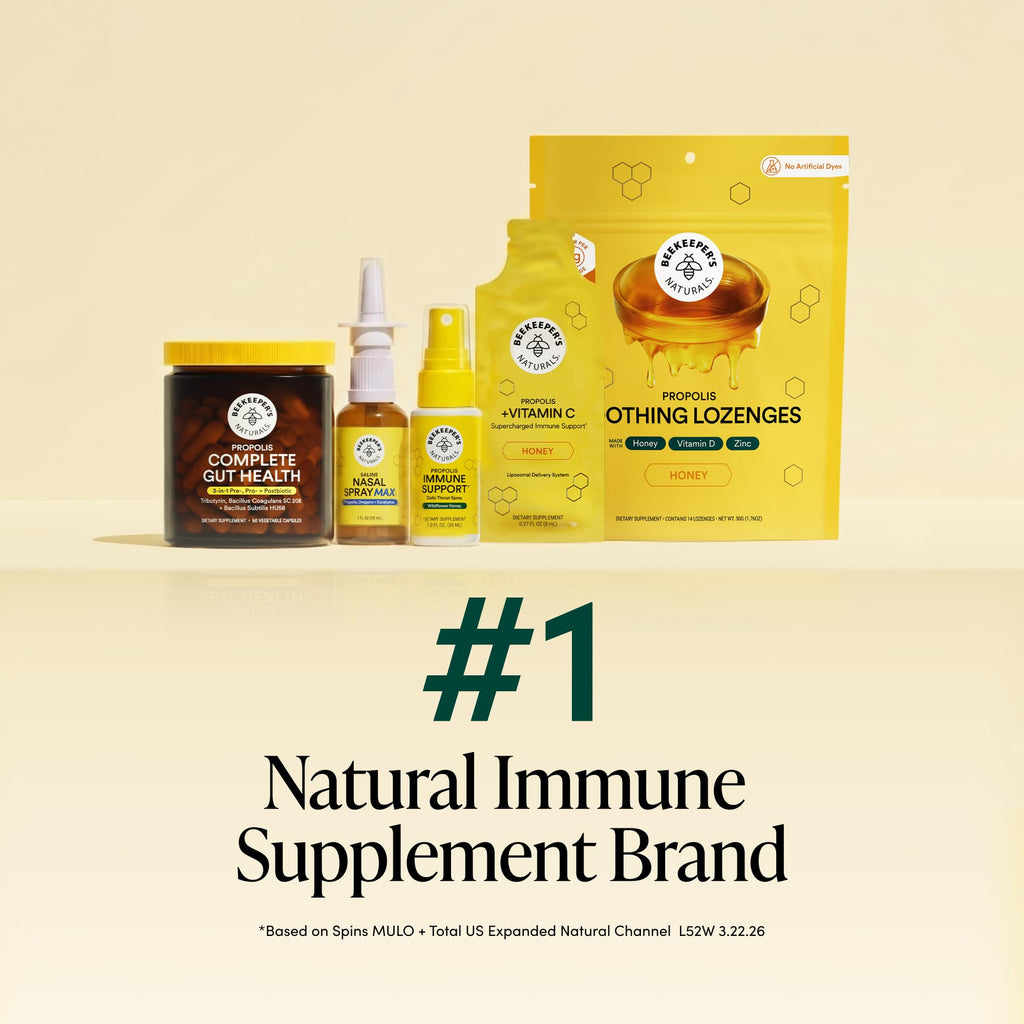 Beekeeper's Naturals B.Immune Propolis Throat Spray, Case of 6, 1 fl oz
