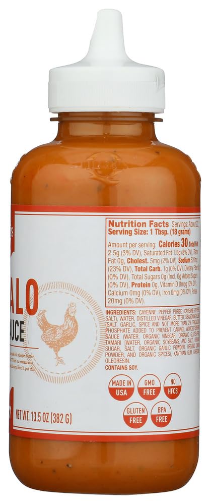 Lillie's Q Buffalo Wing Sauce, Case of 6, 13.5 Fluid Ounce Bottles