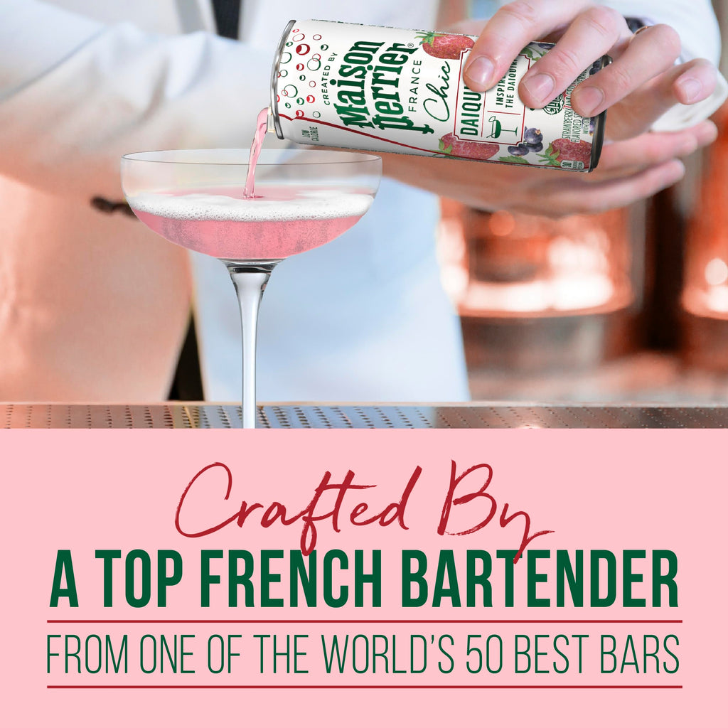 Maison Perrier Chic Daiqui'Red Strawberry and Red Fruits Mocktail Mixers, Case of 6 Packs, 4 Count, 8.5 Fl Oz Each