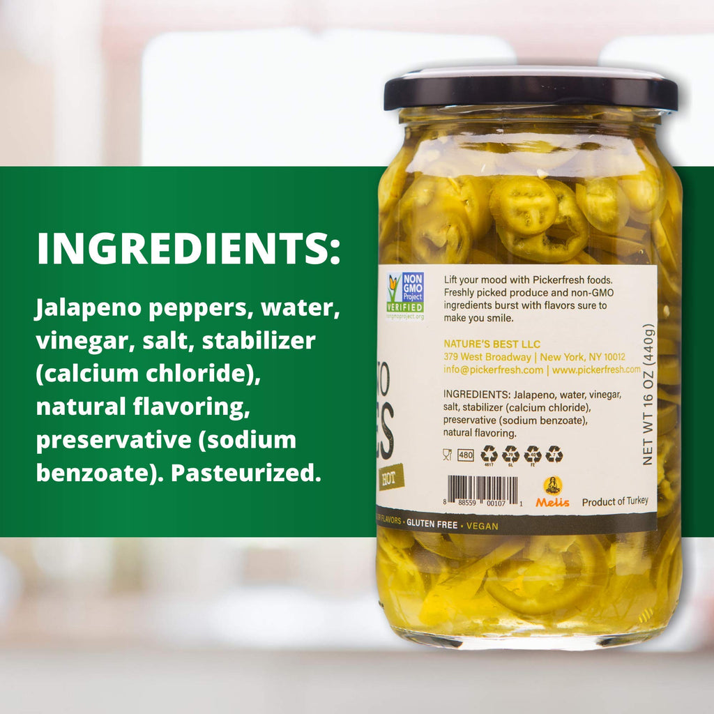 Pickerfresh Jalapeno Slices, Case of 6, 16 Fluid Ounce Jars