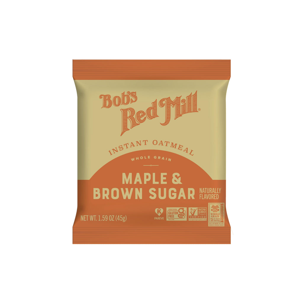 Bob's Red Mill Brown Sugar Maple Instant Oatmeal, Case of 4, 9.52 Ounce Boxes